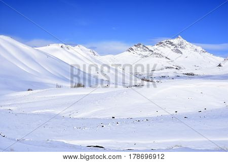 Barf Anbar, Fereydunshahr ski resort, Esfahan, Iran in the spring time