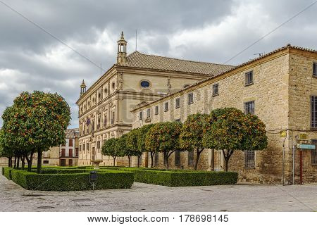 Main historic square with palaces in Ubeda Spain