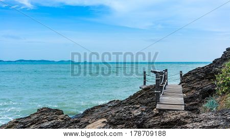 Stop area along the coastline to peninsula at Khao Laem Ya National Park Rayong Thailand