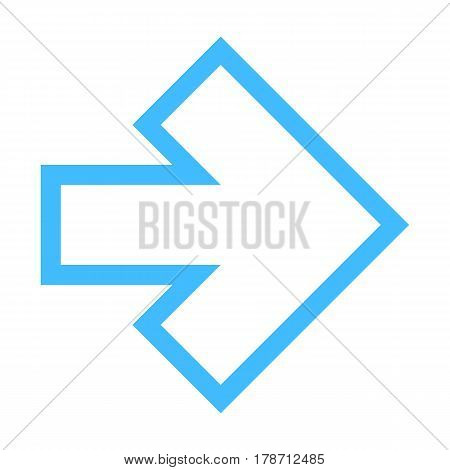 Use it in all your designs. Arrow sign direction icon navigation button pointer symbol in flat style. Quick and easy recolorable vector illustration a graphic element for design