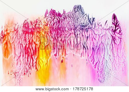 Nail Polish Pink Red Yellow Purple Fire Colorful Background Cosmetic Fashion Beauty Manicure Concept