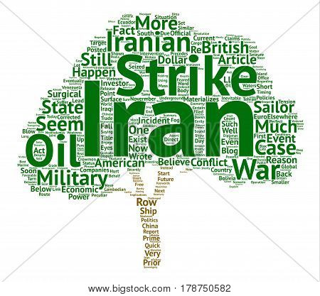Is War With Iran Imminent Word Cloud Concept Text Background