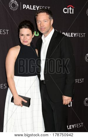 LOS ANGELES - MAR 26:  Katie Lowes, George Newbern at the 34th Annual PaleyFest Los Angeles - 