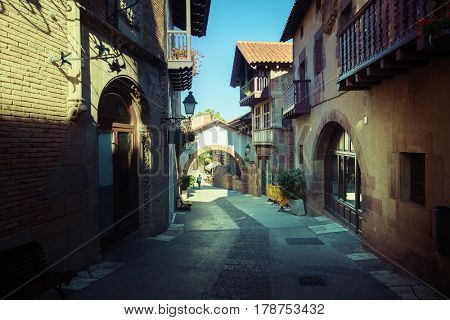 Poble Espanyol in Barcelona, Spain