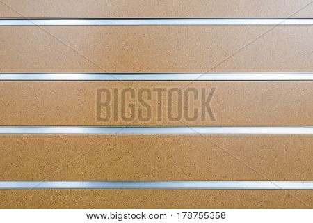 Brown wooden texture and background with aluminum line