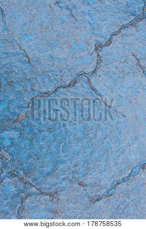 blue concrete crack wall texture and background