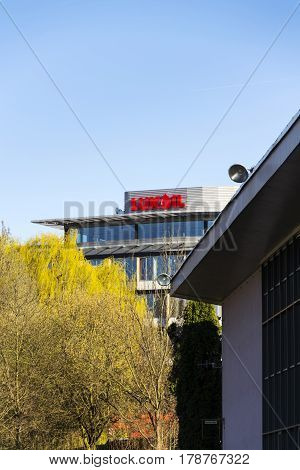 Prague, Czech Republic - March 28: Lukoil International Oil And Gas Company Logo On Czech Headquarte