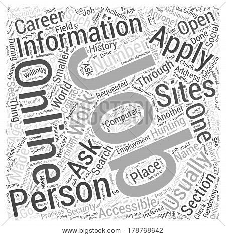 JH job hunting online Word Cloud Concept