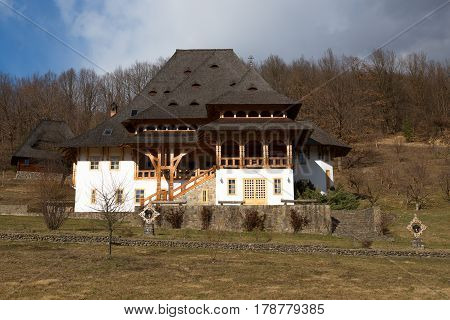Barsana Monastery In Maramures County In Romania.