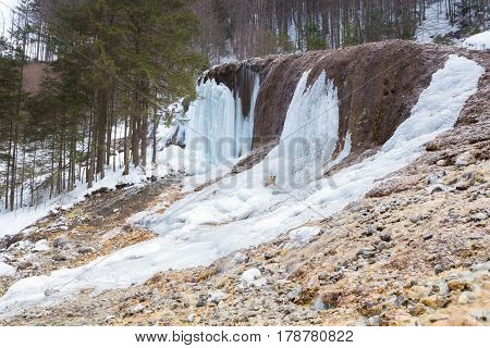 Urlatoarea waterfall in Ciucas Mountains located in Ciucas Mountains Nature Park.