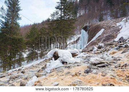 Urlatoarea waterfall in Ciucas Mountains located in Ciucas Mountains Nature Park.