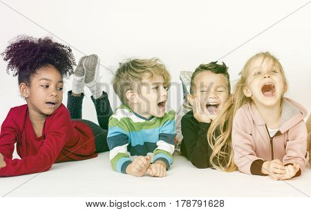 Group of children participating in an activity