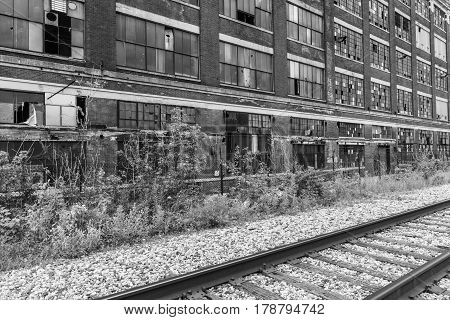 Abandoned Urban Factory Blight - Worn Broken and Forgotten VIII
