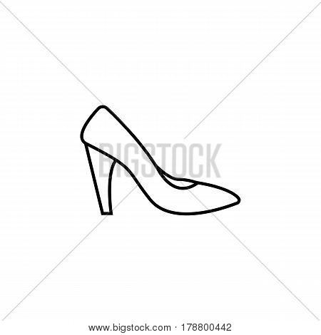 Woman shoes line icon, shopping, pump shoes vector graphics, a linear pattern on a white background, eps 10.
