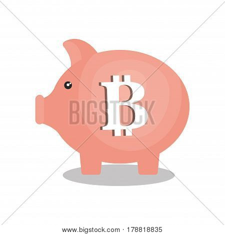 bitcoins trading flat icons vector illustration design