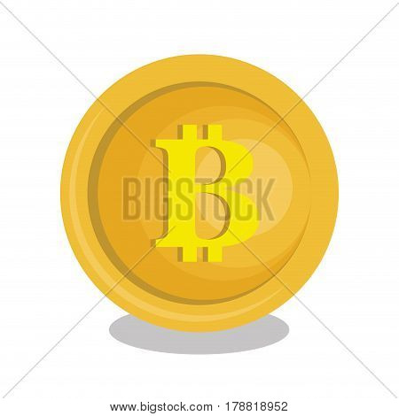 bitcoins trading flat icons vector illustration design