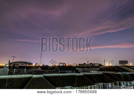 City scaps at Night in Bangkok Thailand