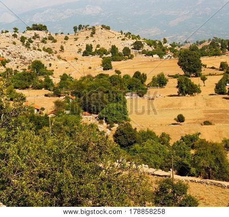 Ruins     From The Hill In Asia Turkey Selge Old Architecture And Nature