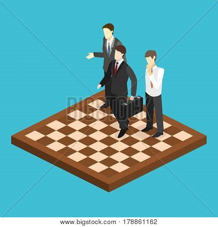 Isometric Flat 3D Isolated Concept Vector Orporate Business Market Strategy.