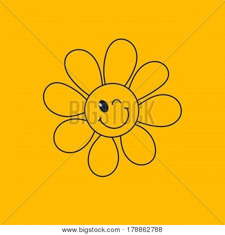 Smiley Face Daisy Vector & Photo (Free Trial) | Bigstock