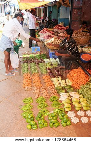 Devaraja Market At Mysore On India