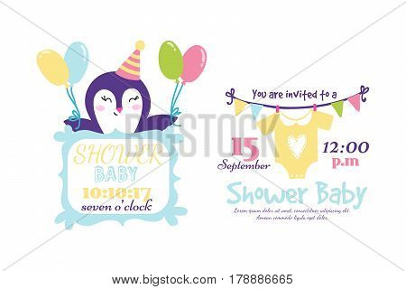 Baby Shower Badge Vector &amp; Photo (Free Trial) | Bigstock