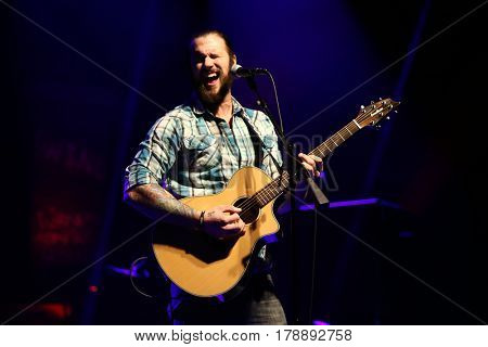HUNTINGTON, NY-MAR 25: Singer Brian Ripps performs onstage at the Paramount on March 25, 2017 in Huntington, New York.