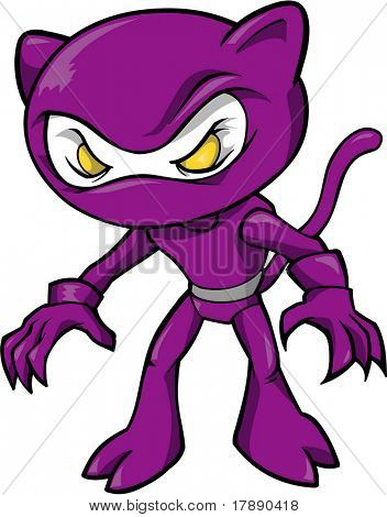 벡터 닌자 고양이