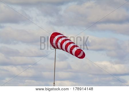 shot of the wind gauge against cloudy sky