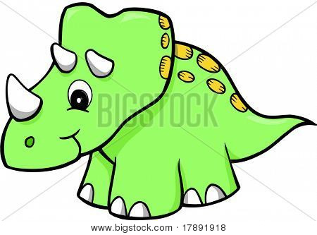 Triceratops Dinosaur vektor Illustration