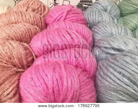 Alpaca and mohair wool as a texture