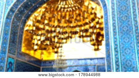 In Iran  And Old Antique Mosque    Minaret