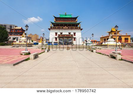 Gandan Monastery In Ulaanbaatar