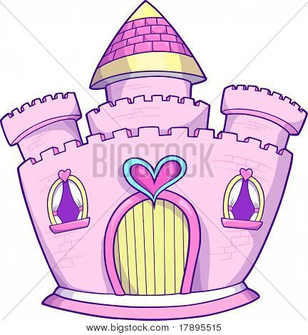 Cute Princess Castle vektor Illustration