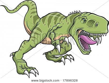 Tyrannosaurus dinoszaurusz vektoros illusztráció