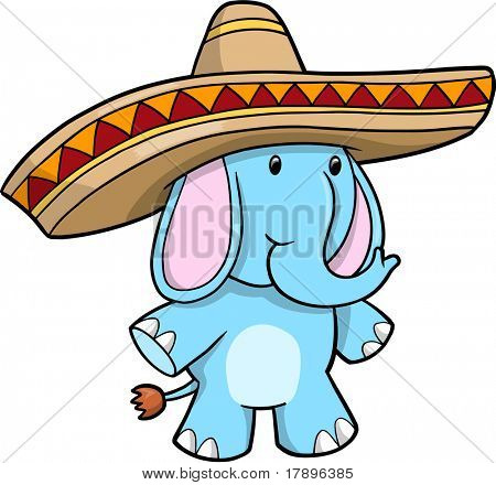 Sombrero mavi fil vektör