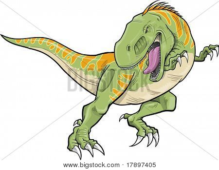 Tyrannosaurus dinoszaurusz vektoros illusztráció