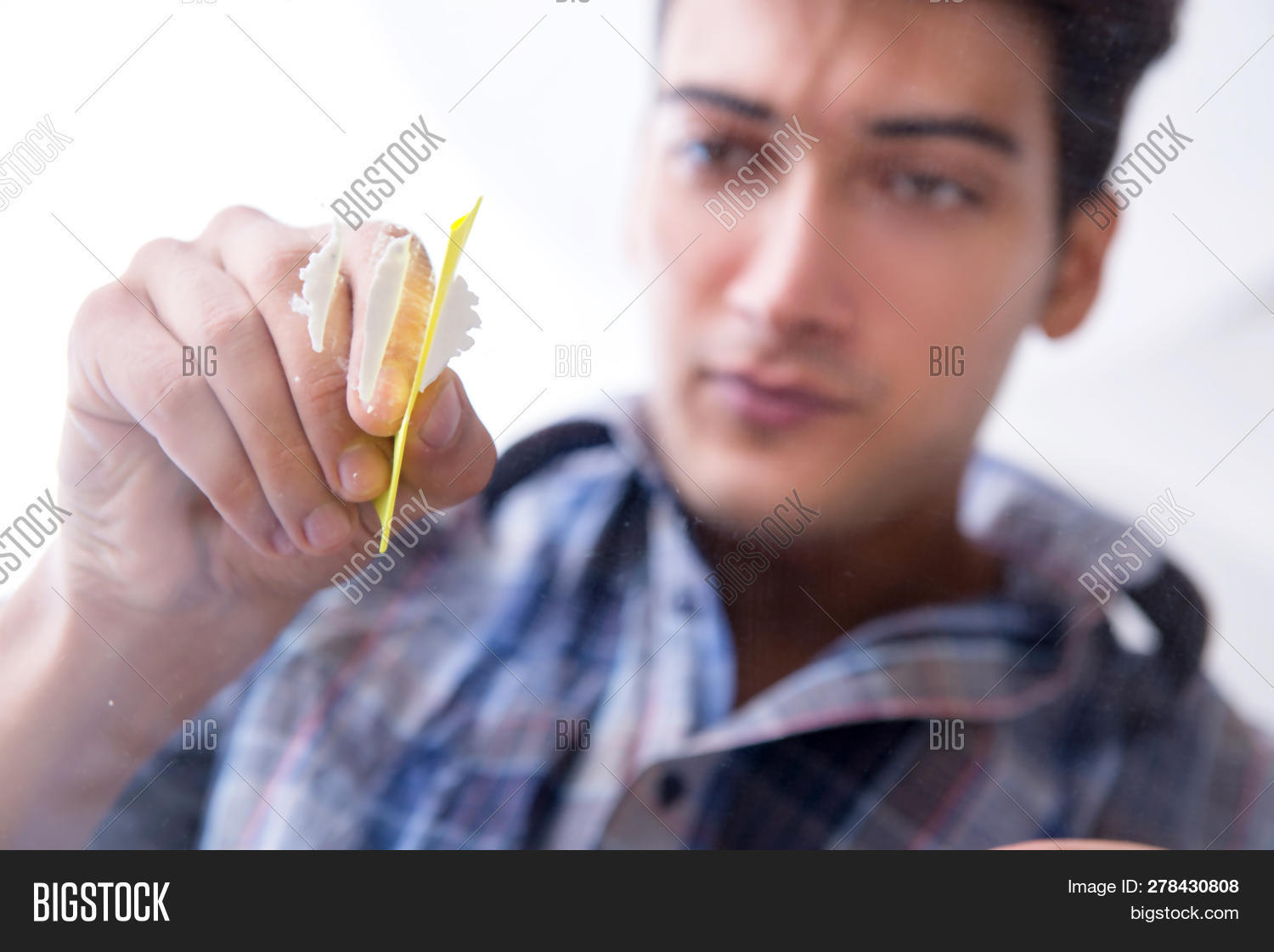 Black Man Sniffing Pizza