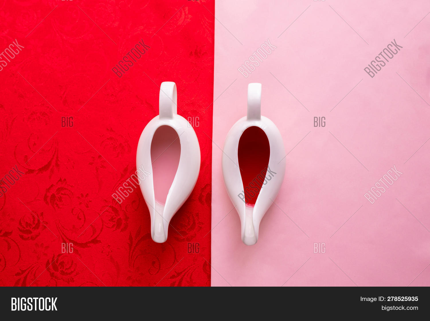 Cups Love On Pink Red Image Photo Free Trial Bigstock