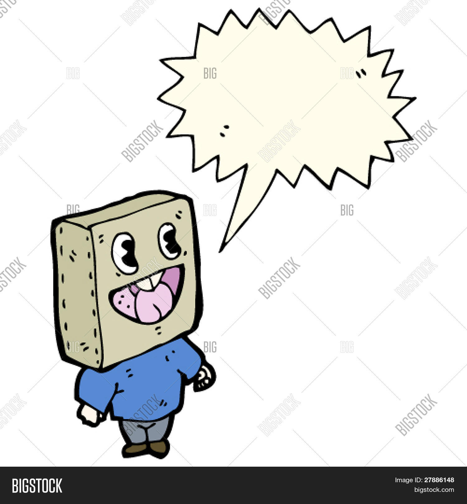 Cartoon Box Head Man Vector Photo Free Trial Bigstock Cartoon Box Head Man Vector Photo Free Trial Bigstock