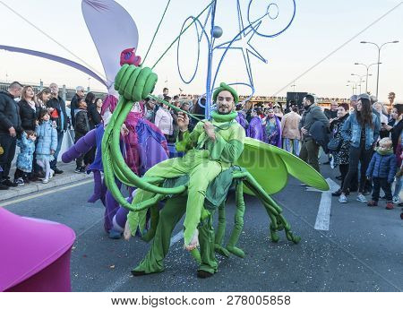 Torrevieja, Spain - January 5 2019:  Traditional Procession, Reconstruction Of Visit Of The Magi To 