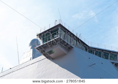 Rotterdam, Netherlands - September 3, 2017: Detail Of The Karel Doorman, A Dutch Multi-function Supp