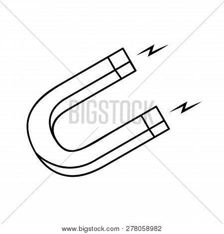 Magnet Simple Icon Pictogram Outline Vector Illustration