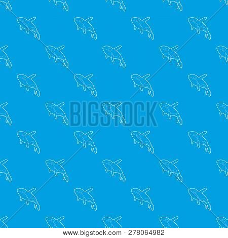 Grampus Pattern Vector Seamless Blue Repeat For Any Use