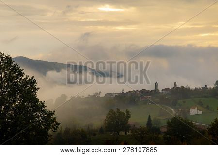 Photographs Of Views From Mount Penice Of A Cloudy Landscape