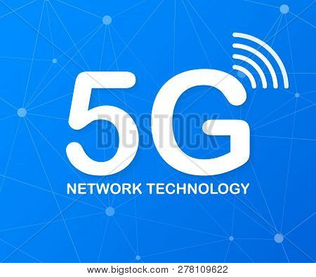 5g Network Technology. Wireless Mobile Telecommunication Service Concept. Marketing Website Landing 