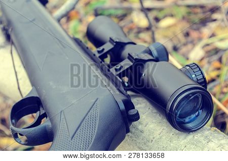 Air Rifle With Telescopic Sight , For Sport Hunting