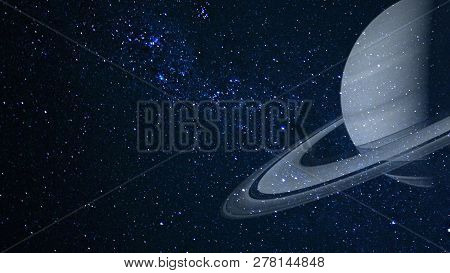 Planets And Galaxy, Cosmos,  Physical Cosmology, Science Fiction Wallpaper. Beauty Of Deep Space. Bi