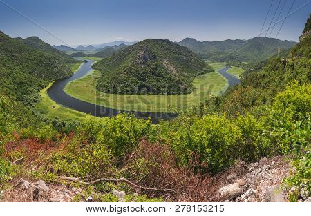 Crnojevica River Bend In Montenegro