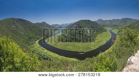 Crnojevica River Bend In Montenegro